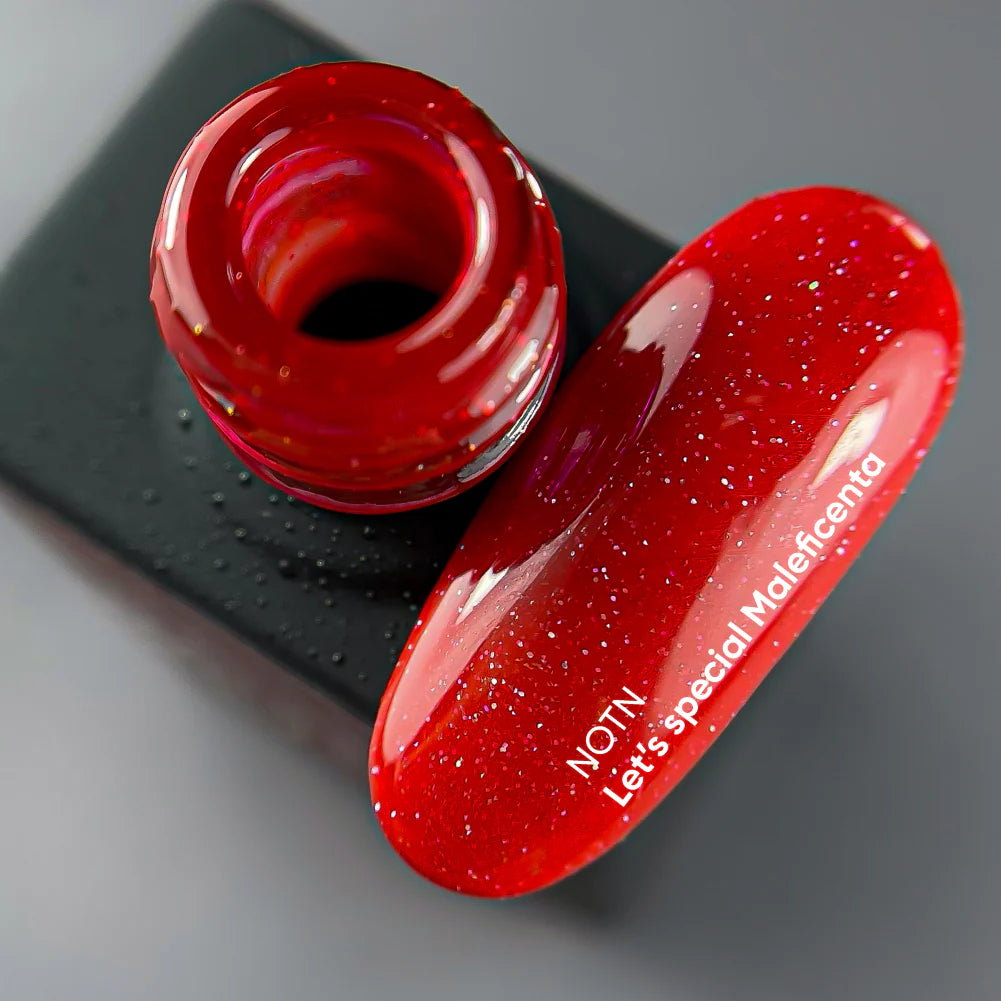 NAILSOFTHENIGHT Let's Special Maleficent — donkerrode reflecterende semi-permane