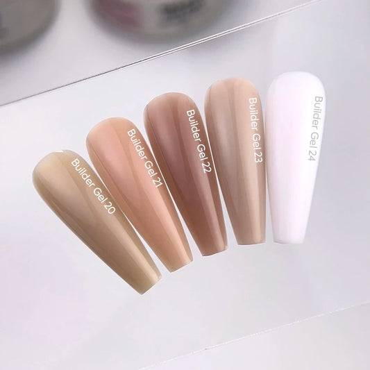 NAILSOFTHEDAY Builder Gel 21 — warme nude gel voor nagelverlengingen, 15ml