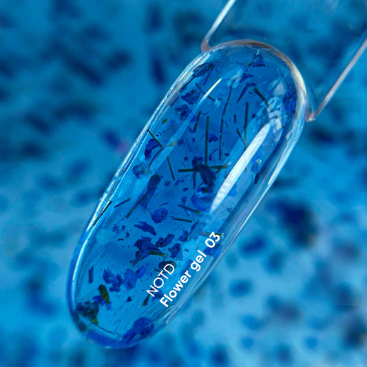 NAILSOFTHEDAY Build gel Flower 03— transparent building gel with dry flowers fo