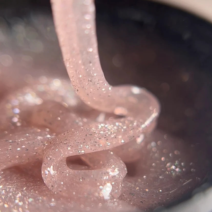 NAILSOFTHENIGHT Sparkle builder gel 02— silver reflective building gel, 15 ml