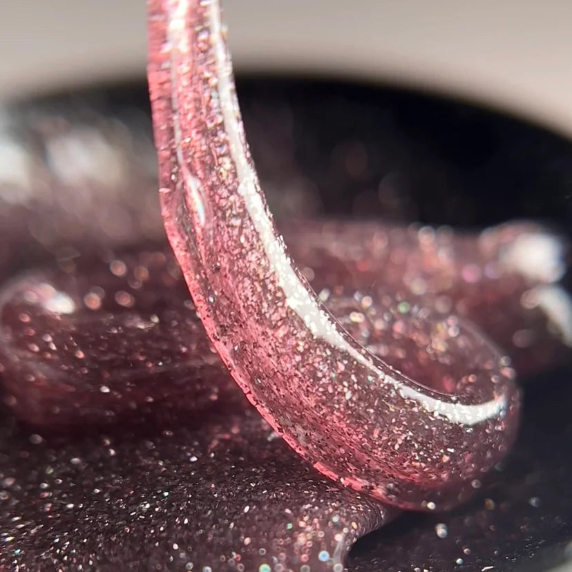 NAILSOFTHENIGHT Sparkle builder gel 07— silver reflective building gel, 15 ml